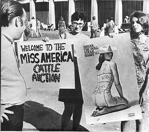 Women protesting the 1969 Miss America Pageant 